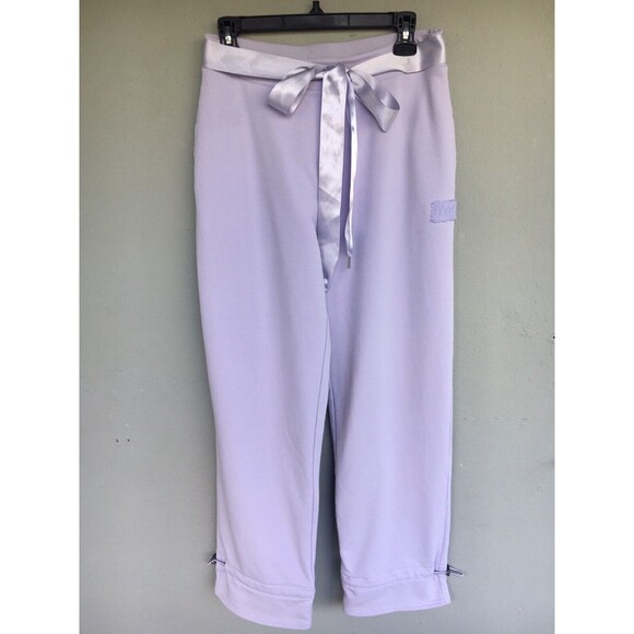Puma X Fenty Rihanna Satin Tie Jogger Pants XS Wide Leg Gather Ankle Athleisure - Picture 1 of 14